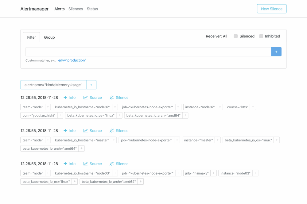 alertmanager webui