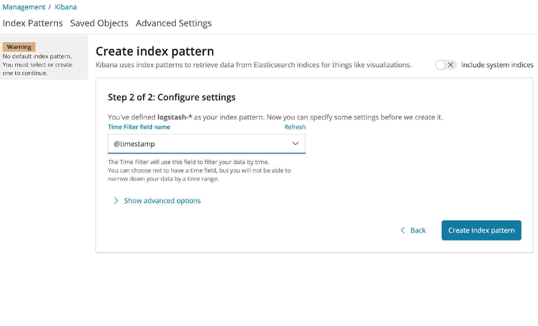 index config